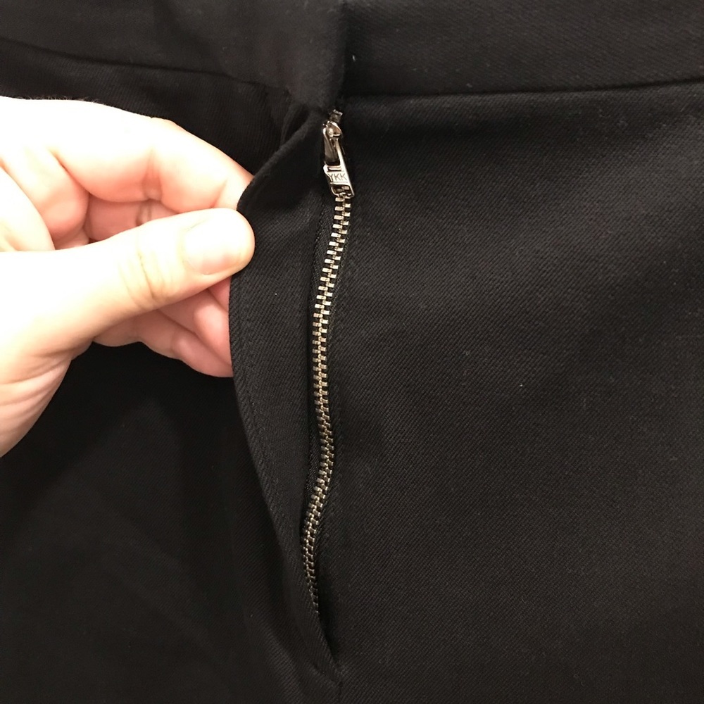 & Other Stories Skinny Black Pants 10 ankle zippers slim cotton - Picture 3 of 9